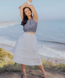 Valani Clothing Chanthu Banana Midi Skirt - Cloud Dancer 8 Valani Clothing Chanthu Banana Midi Skirt - Cloud Dancer