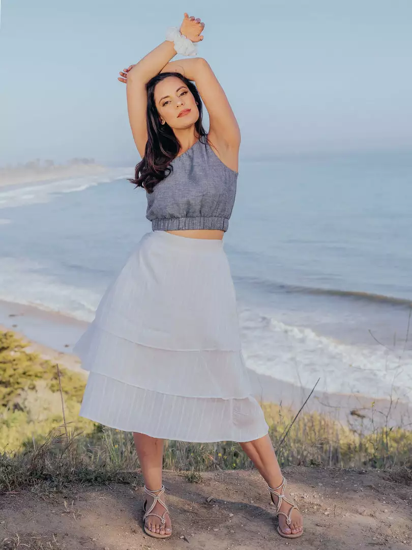 Valani Clothing Chanthu Banana Midi Skirt - Cloud Dancer 4 Valani Clothing Chanthu Banana Midi Skirt - Cloud Dancer