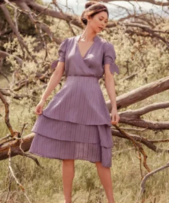 Valani Chanthu Banana Midi Skirt - Purple Sage