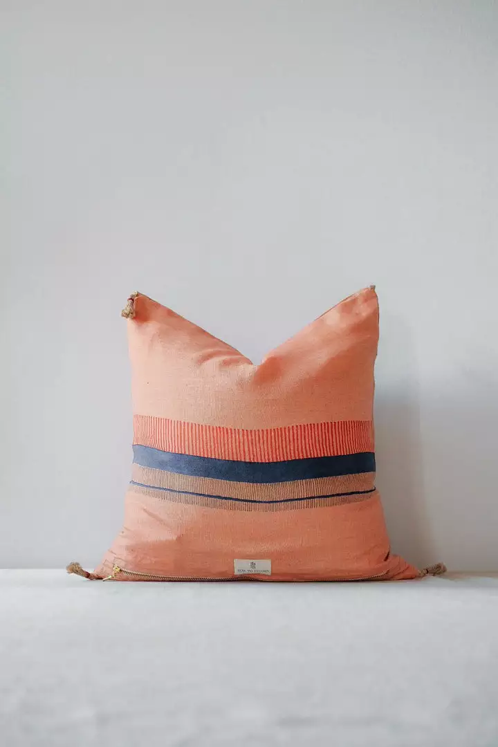 Soil To Studio Chhavi Linen Throw Pillow Cover - Orange Best Sellers 2 Soil To Studio Chhavi Linen Throw Pillow Cover - Orange Best Sellers