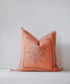 Soil To Studio Chhavi Linen Throw Pillow Cover - Orange Best Sellers
