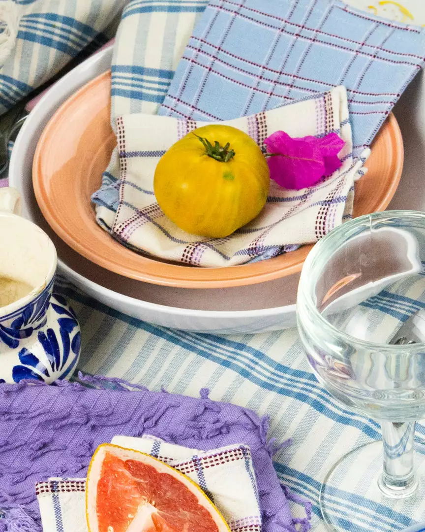 Archive New York Chiapas Plaid Cocktail Napkin Set Kitchen + Dining 5 Archive New York Chiapas Plaid Cocktail Napkin Set Kitchen + Dining