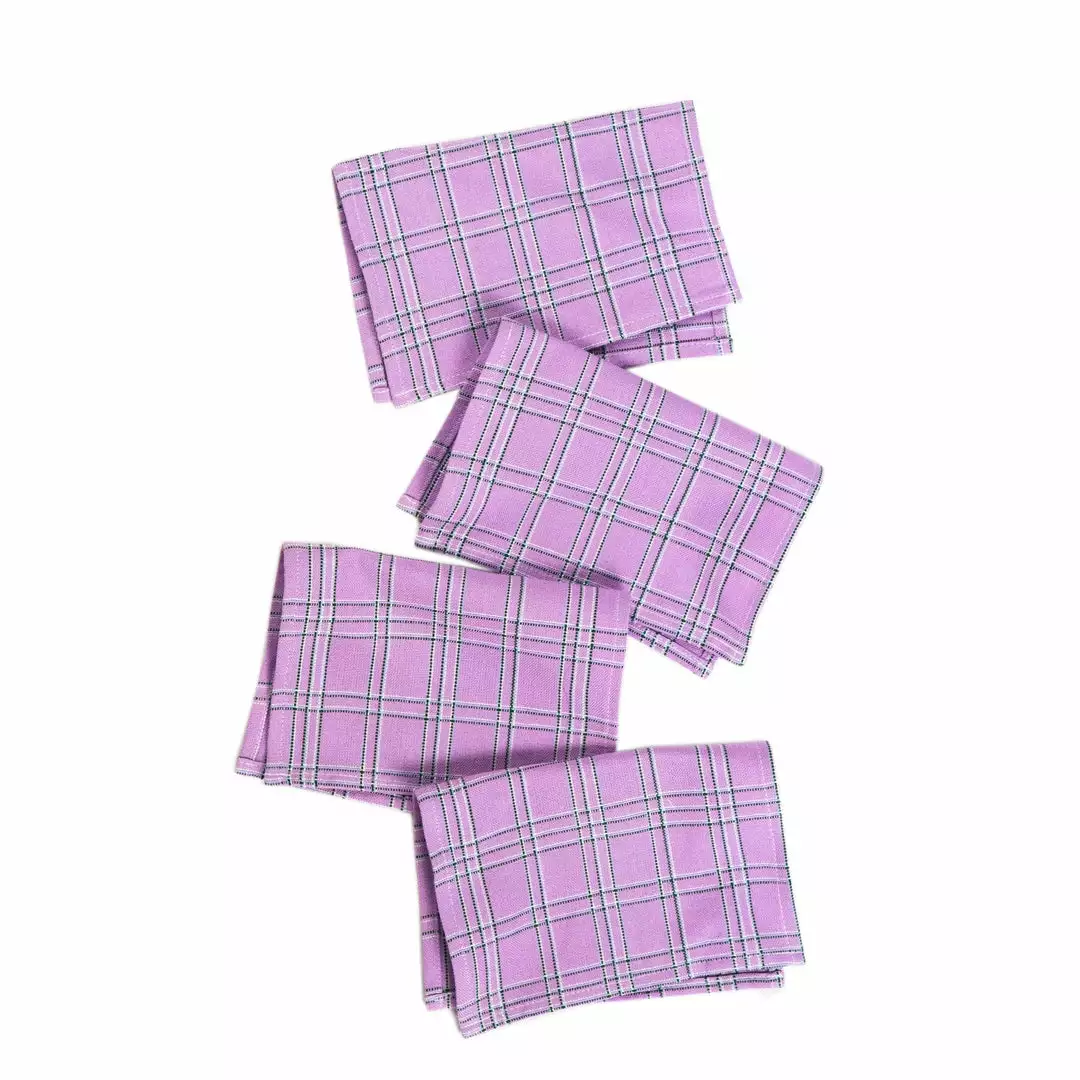 Archive New York Chiapas Plaid Cocktail Napkin Set Kitchen + Dining 3 Archive New York Chiapas Plaid Cocktail Napkin Set Kitchen + Dining