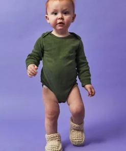 Chilote Best Sellers Baby's Salmon Leather Slippers