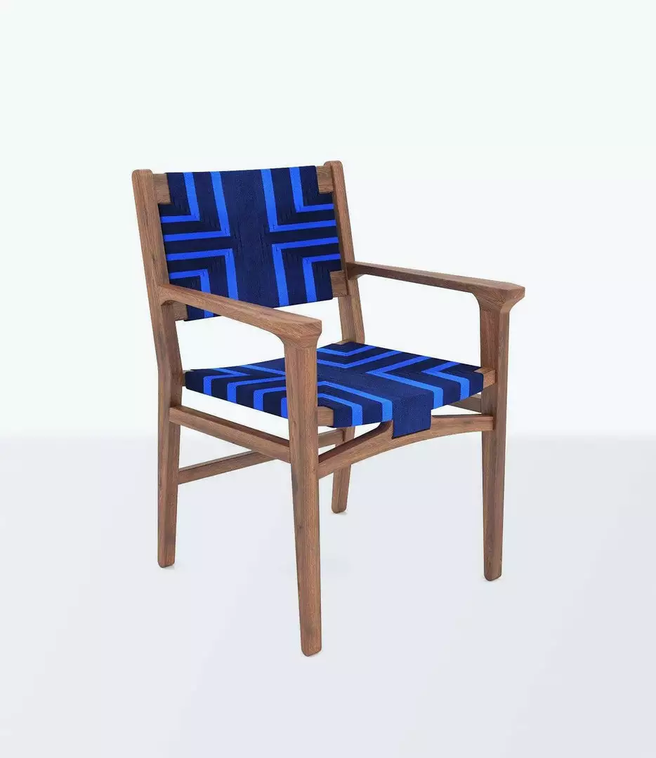 Masaya & Co. Chontales Arm Chair - Midnight Blue Pattern 1 Masaya & Co. Chontales Arm Chair - Midnight Blue Pattern