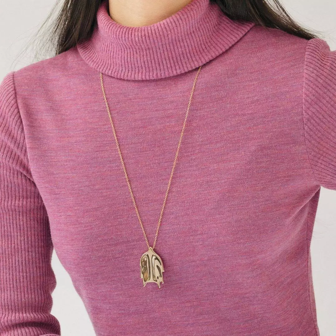 L.Greenwalt Jewelry Special Occasion Christmas Cactus Necklace 1 L.Greenwalt Jewelry Special Occasion Christmas Cactus Necklace