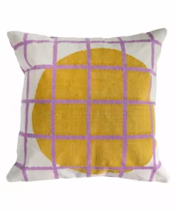 Leah Singh New Arrivals Circle Grid Reversible Throw Pillow Cover