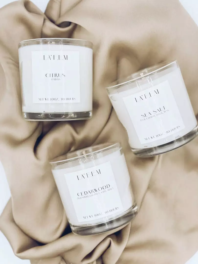 La' F.E.M. Citrus Candle Candles 3 La' F.E.M. Citrus Candle Candles