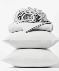 Coyuchi Cloud Brushed Flannel Sheet Set - Alpine White