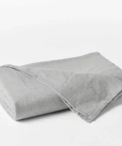 Coyuchi Home Goods Cloud Brushed Flannel Sheet Set - Pale Gray Heather