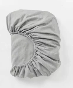 Coyuchi Home Goods Cloud Brushed Flannel Sheet Set - Pale Gray Heather