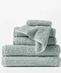 Coyuchi Cloud Loom Towels - Palest Ocean