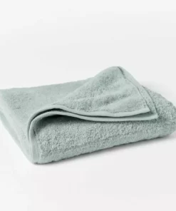 Coyuchi Cloud Loom Towels - Palest Ocean