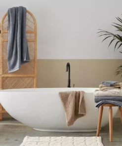 Coyuchi Home Goods Cloud Loom Towels - Steel Blue