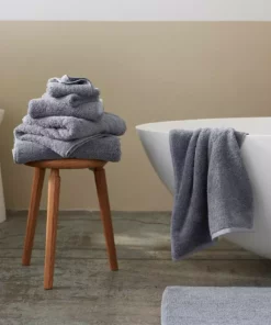 Coyuchi Home Goods Cloud Loom Towels - Steel Blue