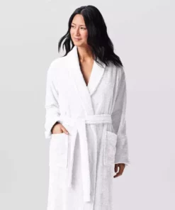 Coyuchi Cloud Loom Unisex Robe - Alpine White Home Goods