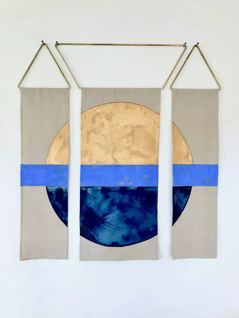 Conejo & Co Mitad Wall Hanging - Ocean 1 Conejo & Co Mitad Wall Hanging - Ocean