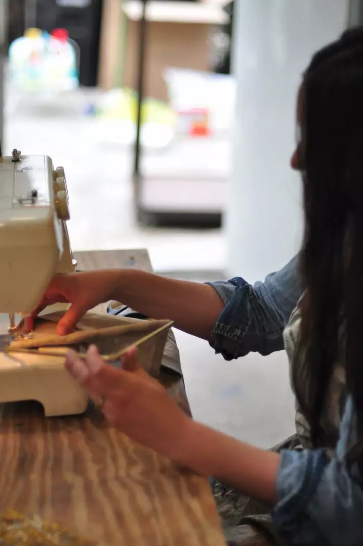 Conejo & Co Mitad Wall Hanging - Oyster, Black, Gold Home Goods 5 Conejo & Co Mitad Wall Hanging - Oyster, Black, Gold Home Goods