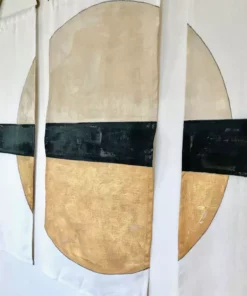 Conejo & Co Mitad Wall Hanging - Oyster, Black, Gold Home Goods 9 Conejo & Co Mitad Wall Hanging - Oyster, Black, Gold Home Goods