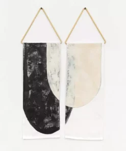 Conejo & Co Home Goods Pez Wall Hanging - Oyster + Black