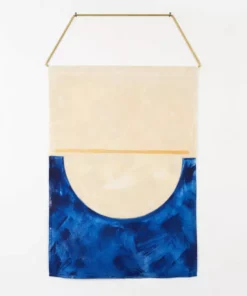 Conejo & Co Puente Wall Hanging - Oyster + Indigo