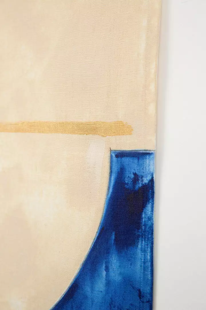 Conejo & Co Puente Wall Hanging - Oyster + Indigo 2 Conejo & Co Puente Wall Hanging - Oyster + Indigo