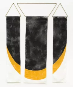 Conejo & Co Zorro Wall Hanging - Black, Yellow And White