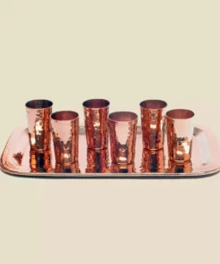 Sertodo Copper Copper Tequilero Shot Cup Flight Set Kitchen + Dining