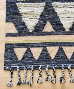 Amante Marketplace Shaggy Blue Rug