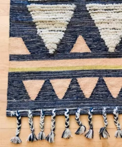 Amante Marketplace Shaggy Blue Rug