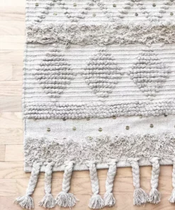 Amante Marketplace Cotton Shaggy Natural Rug