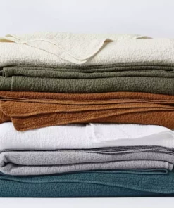 Coyuchi Cascade Matelasse Blanket - Aegean Home Goods