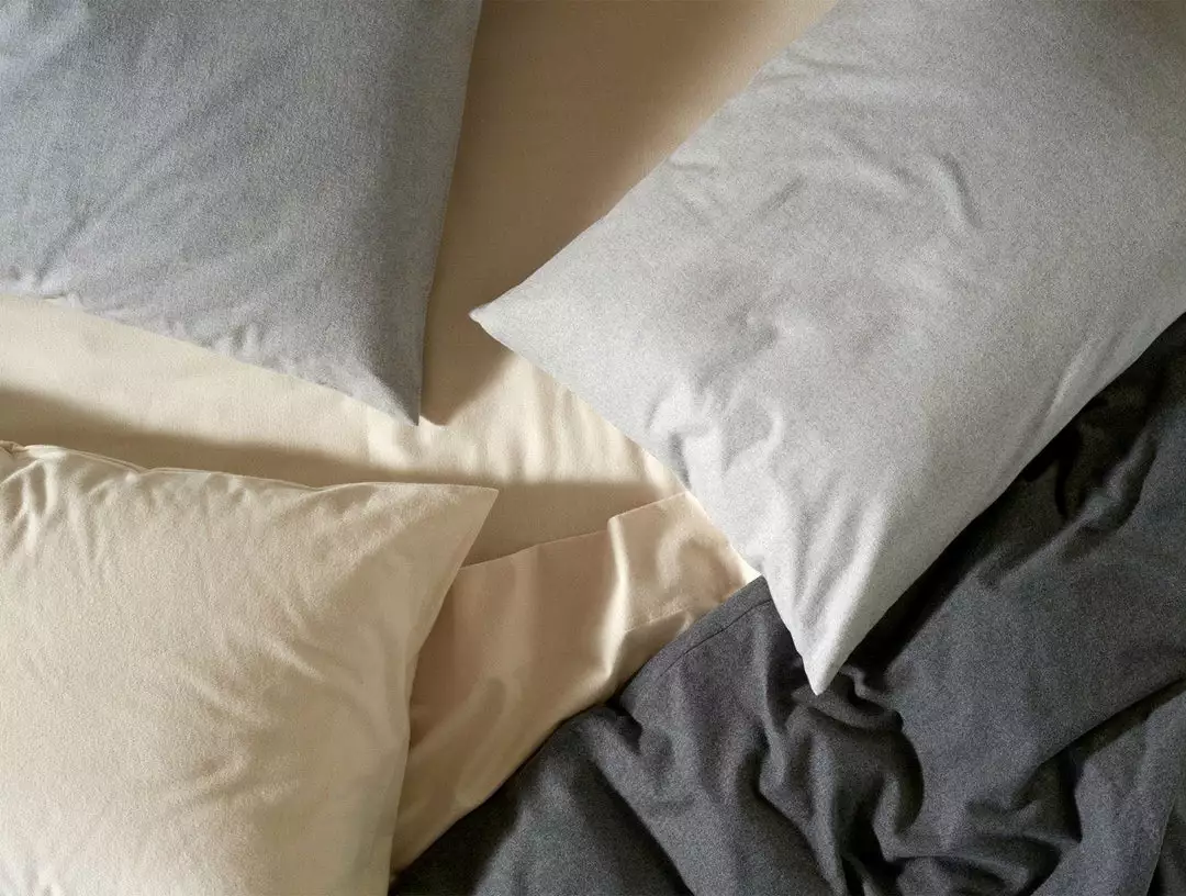 Coyuchi Cloud Brushed Flannel Pillowcases - Pale Gray Heather Home Goods 3 Coyuchi Cloud Brushed Flannel Pillowcases - Pale Gray Heather Home Goods