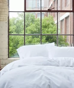 Coyuchi Cloud Brushed Flannel Sheet Set - Alpine White