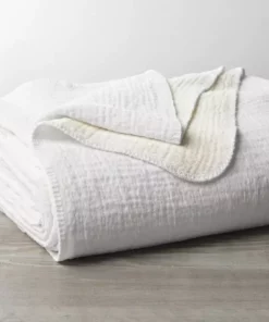 Coyuchi Cozy Cotton Blanket - Alpine White