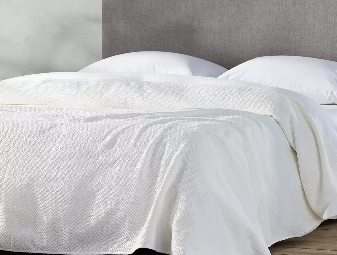 Coyuchi Quilts + Blankets Honeycomb Blanket - White 2 Coyuchi Quilts + Blankets Honeycomb Blanket - White