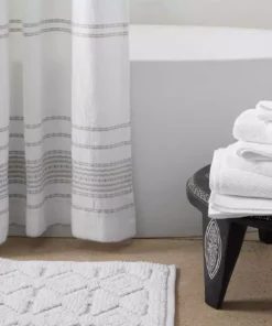 Coyuchi Mosaic Canyon Bath Rug - Alpine / Fog