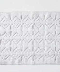 Coyuchi Mosaic Canyon Bath Rug - Alpine / Fog