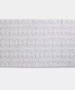 Coyuchi Mosaic Canyon Bath Runner - Alpine White / Fog