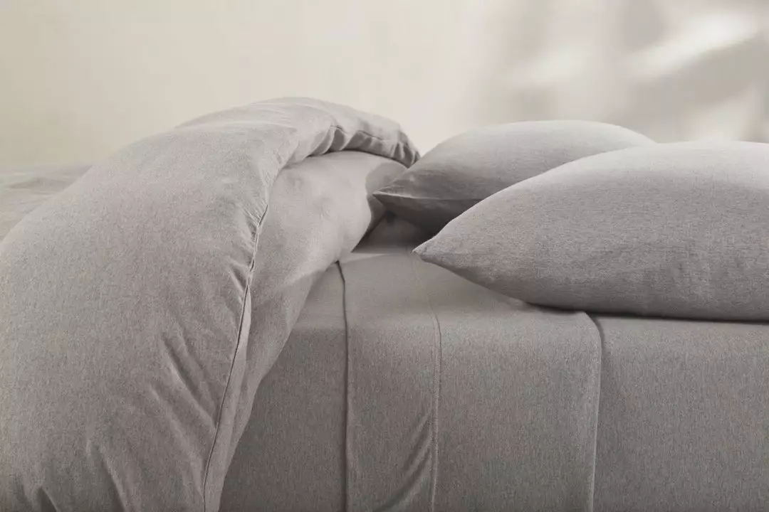 Coyuchi Jersey Sheet Set - Gray Heather 2 Coyuchi Jersey Sheet Set - Gray Heather