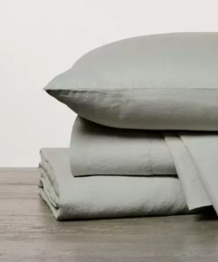 Coyuchi Home Goods Relaxed Linen Sheet Set - Laurel