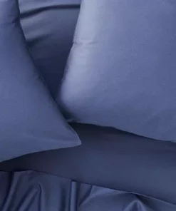 Coyuchi Sateen Pillowcase Set - Moonlight Blue