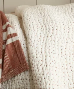 Coyuchi Home Goods Pebbled Handstitched Euro Sham - Undyed