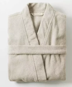 Coyuchi Home Goods Air Weight Unisex Robe - Dune