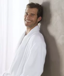 Coyuchi Cloud Loom Unisex Robe - Alpine White Home Goods