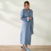 Coyuchi Home Goods Mediterranean Modern Unisex Robe - Lake