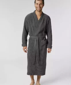 Coyuchi Unisex Waffle Robe - Shadow Best Sellers