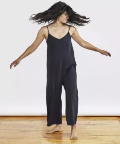 Coyuchi Best Sellers Solstice Romper - Deep Graphite