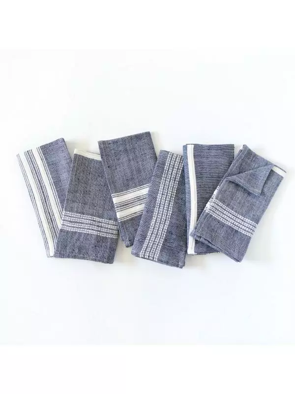 Creative Women Best Sellers Aden Napkin - Navy + Natural 1 Creative Women Best Sellers Aden Napkin - Navy + Natural
