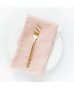 Creative Women Stone Washed Linen Napkin - Blush